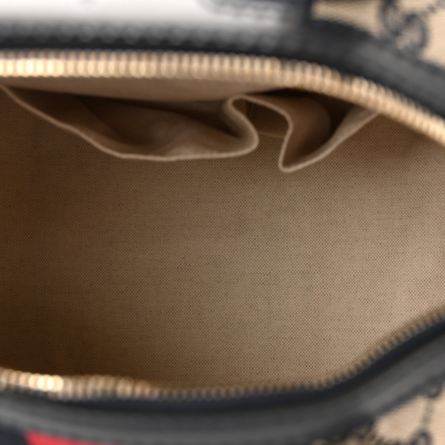 Monogram Selleria Calfskin Vintage Web Medium Boston Beige Blue