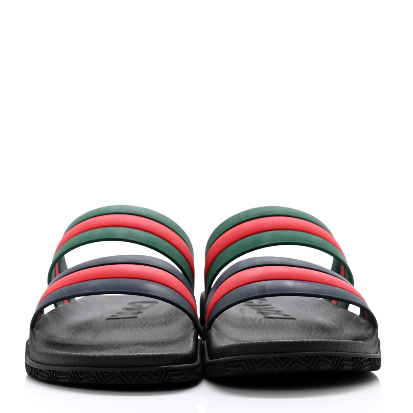 Rubber Web Mens Slide Sandals 10 Green Red