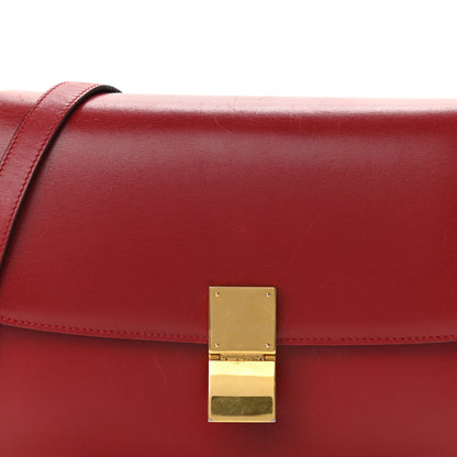 Celine Box Calfskin Medium Classic Box Flap Bag Red 8 of 11