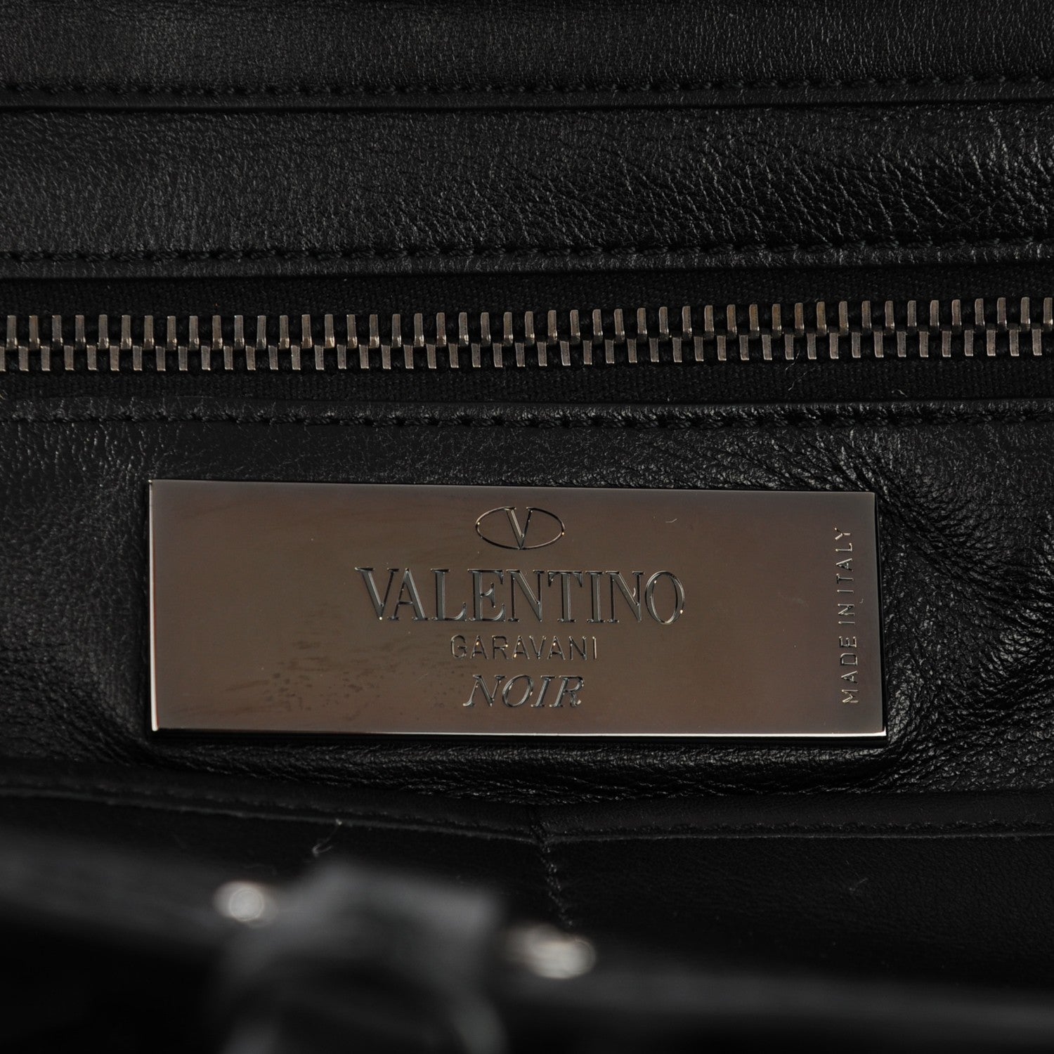 Valentino Garavani Calf Hair Cavino Etched Rockstud Tote Black 12 of 16