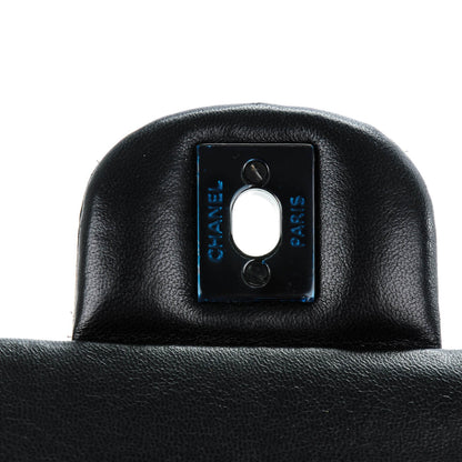 Chanel Lambskin Hand Painted Medium Double Flap Black 5 of 9