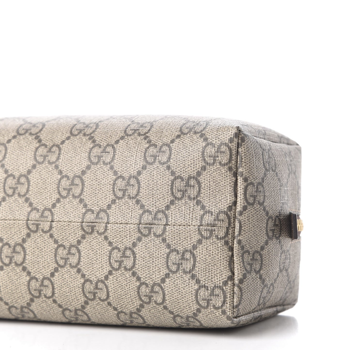 Soft GG Supreme Monogram Calfskin Medium Ophidia Cosmetic Case Beige Ebony New Acero