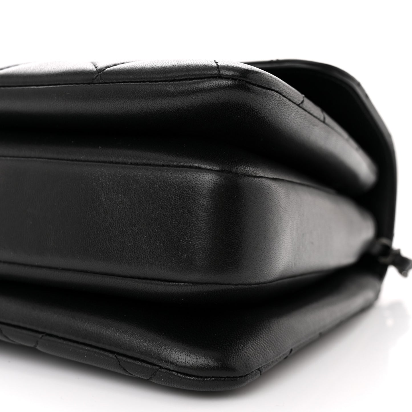Lambskin Quilted Small Trendy CC Dual Handle Flap Bag So Black