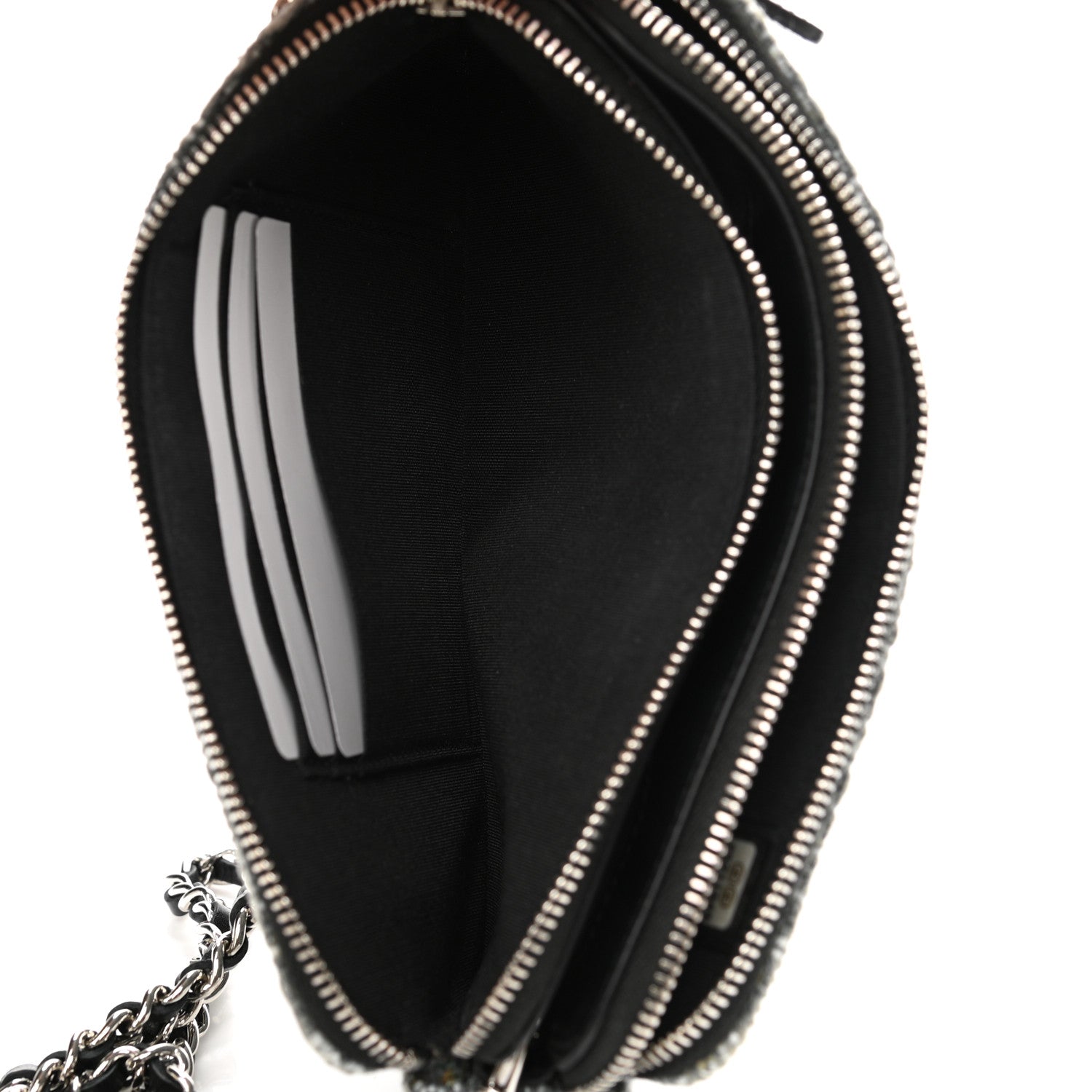 Chanel Canvas Small Deauville Clutch With Chain Charcoal 5 of 12
