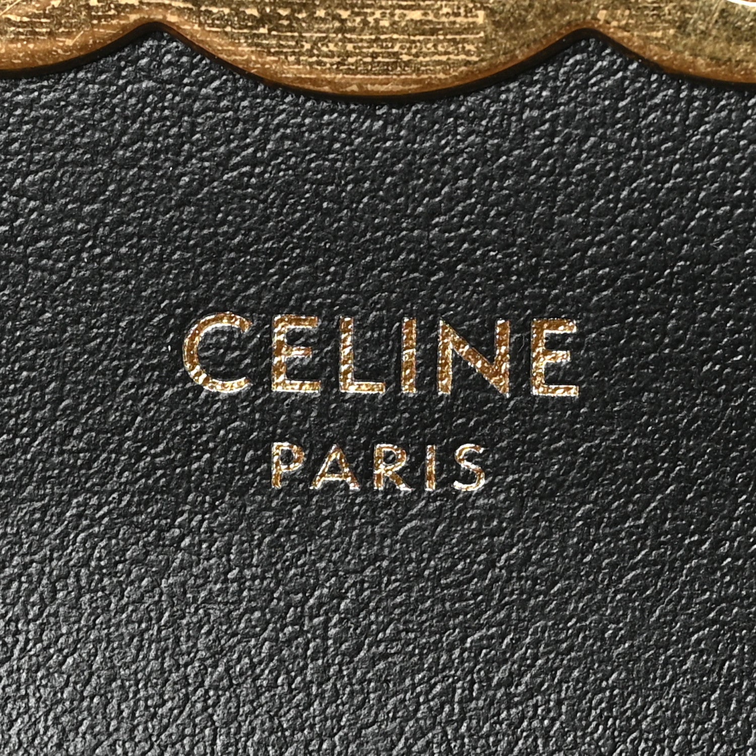 Celine Shiny Calfskin Triomphe Flap Card Holder Black 6 of 6