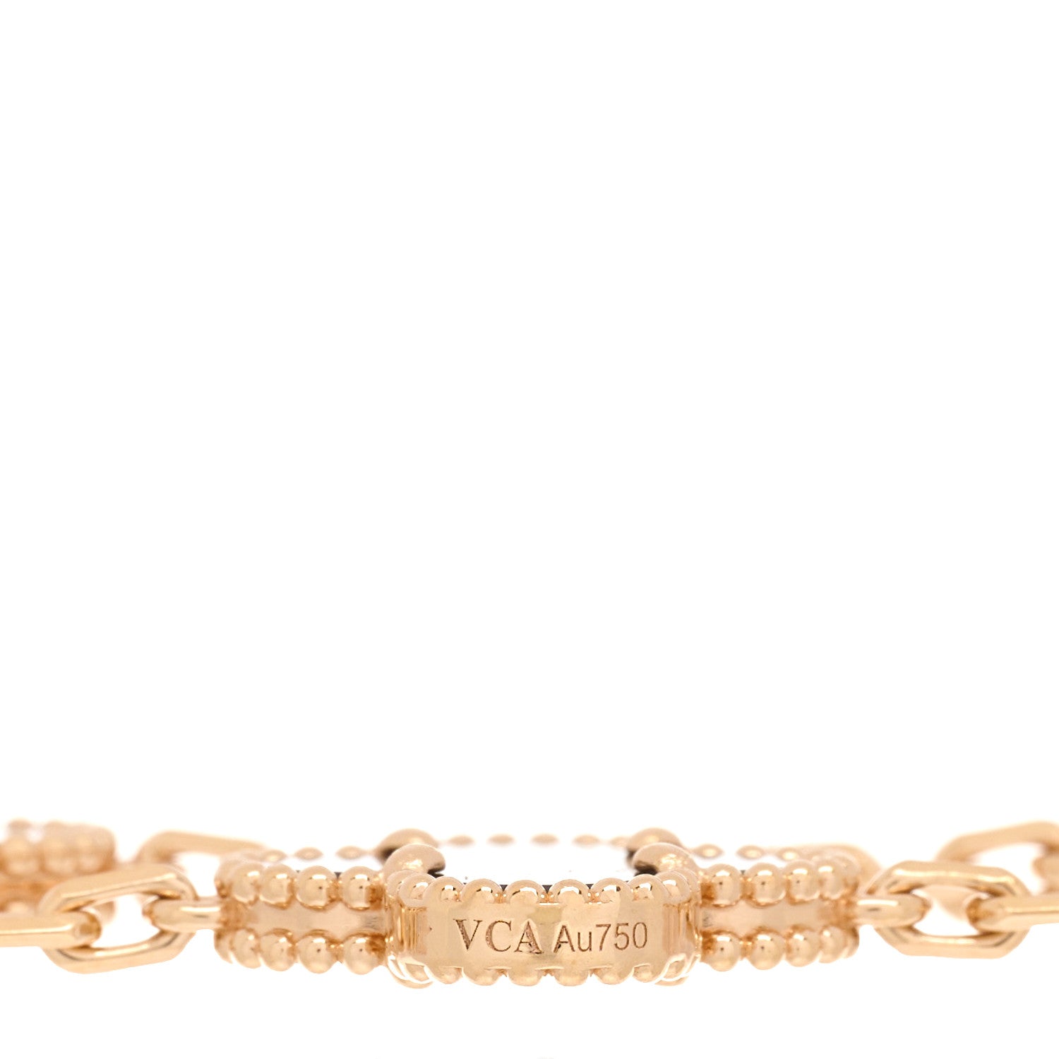 Van Cleef & Arpels 18K Rose Gold Silver Obsidian 5 Motifs Vintage Alhambra Bracelet 4 of 5
