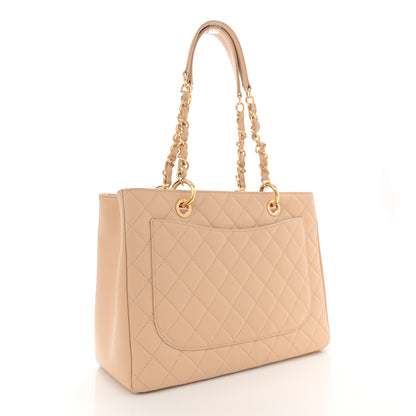Chanel Caviar Quilted Grand Shopping Tote GST Beige 3 of 10