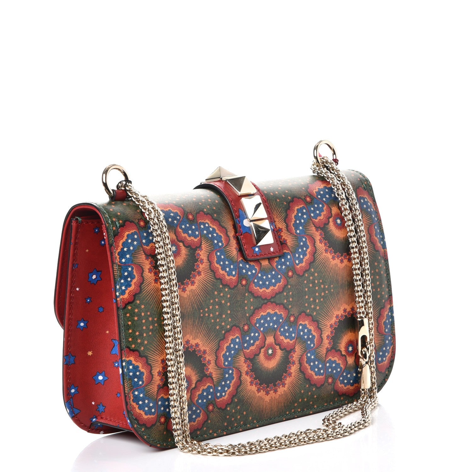 Valentino Garavani Vitello Enchanted Wonderland Medium Glam Lock Rockstud Flap Multicolor 4 of 8