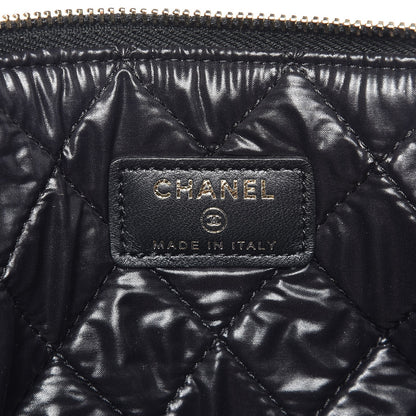 Chanel Lambskin Quilted Large Boy Cosmetic Case Black 6 of 8