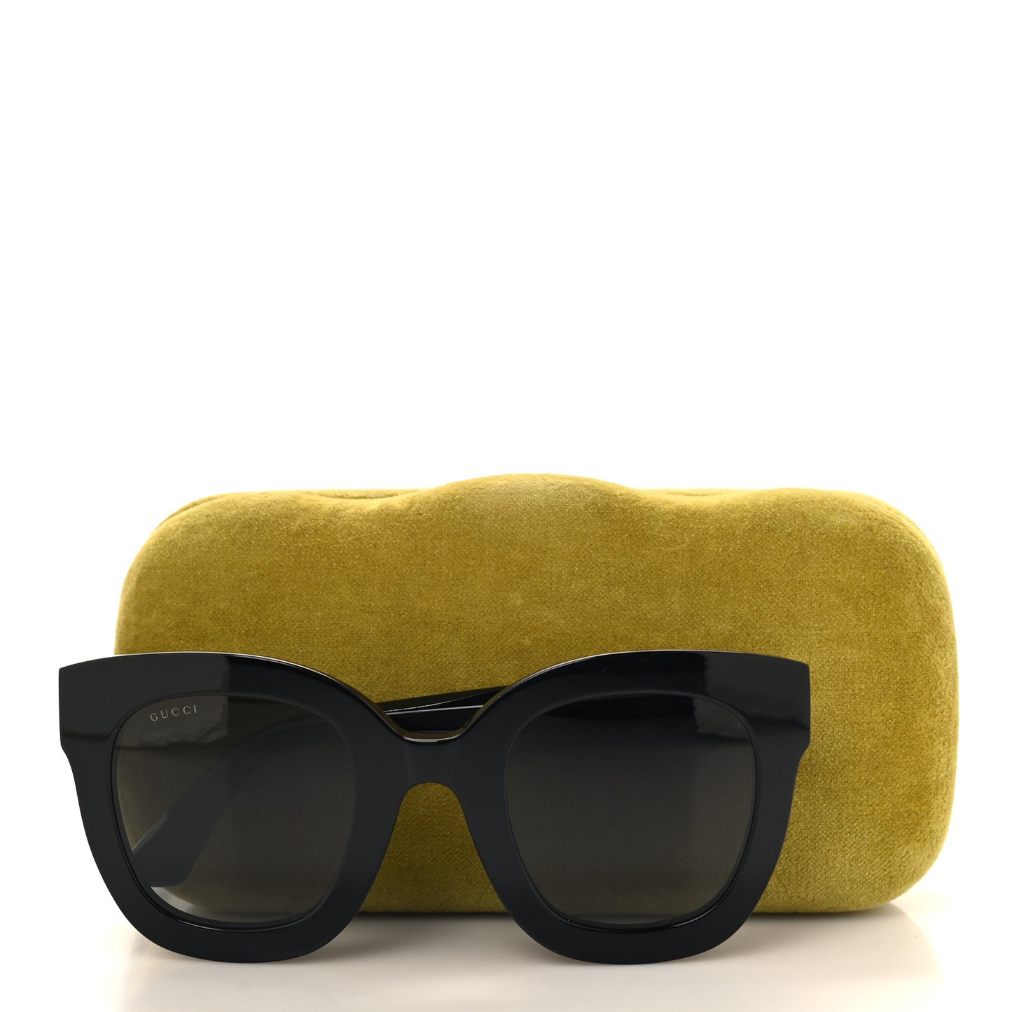 Acetate Crystal Star Round Frame Sunglasses GG0208S Black