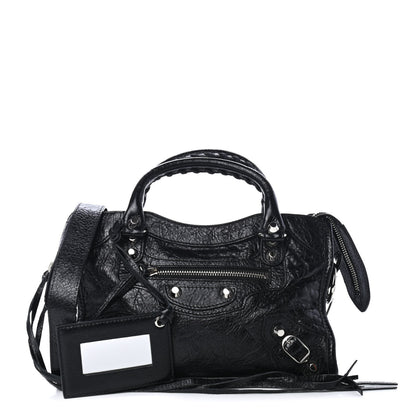 Balenciaga Agneau Classic Silver Hardware Mini City Black 1 of 4