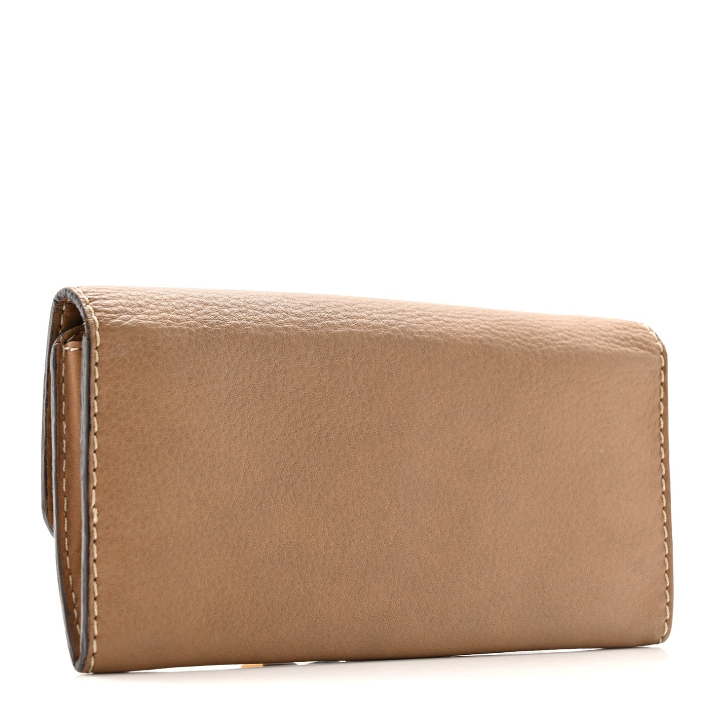 Calfskin Marcie Continental Flap Wallet Nut