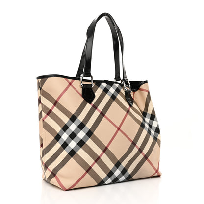 Burberry Nova Check Large Nickie Tote Black 3 of 11