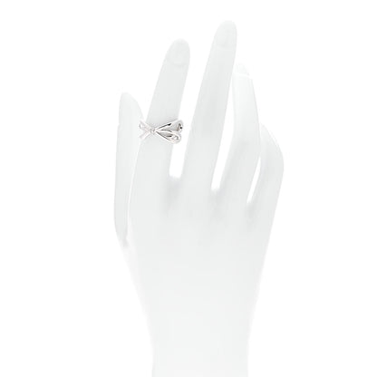 Tiffany 18K White Gold Diamond Bow Ring 49 5 2 of 5
