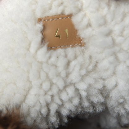 Christian Louboutin Suede Orylag Fur Mens Snow Black Flat Hiking Boots 41 Testa Di Moro Naturel 7 of 9