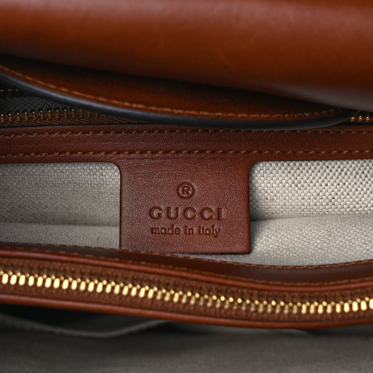 Charisma Calfskin Gucci Embossed Medium Diana Tote Bag Peanut Brown