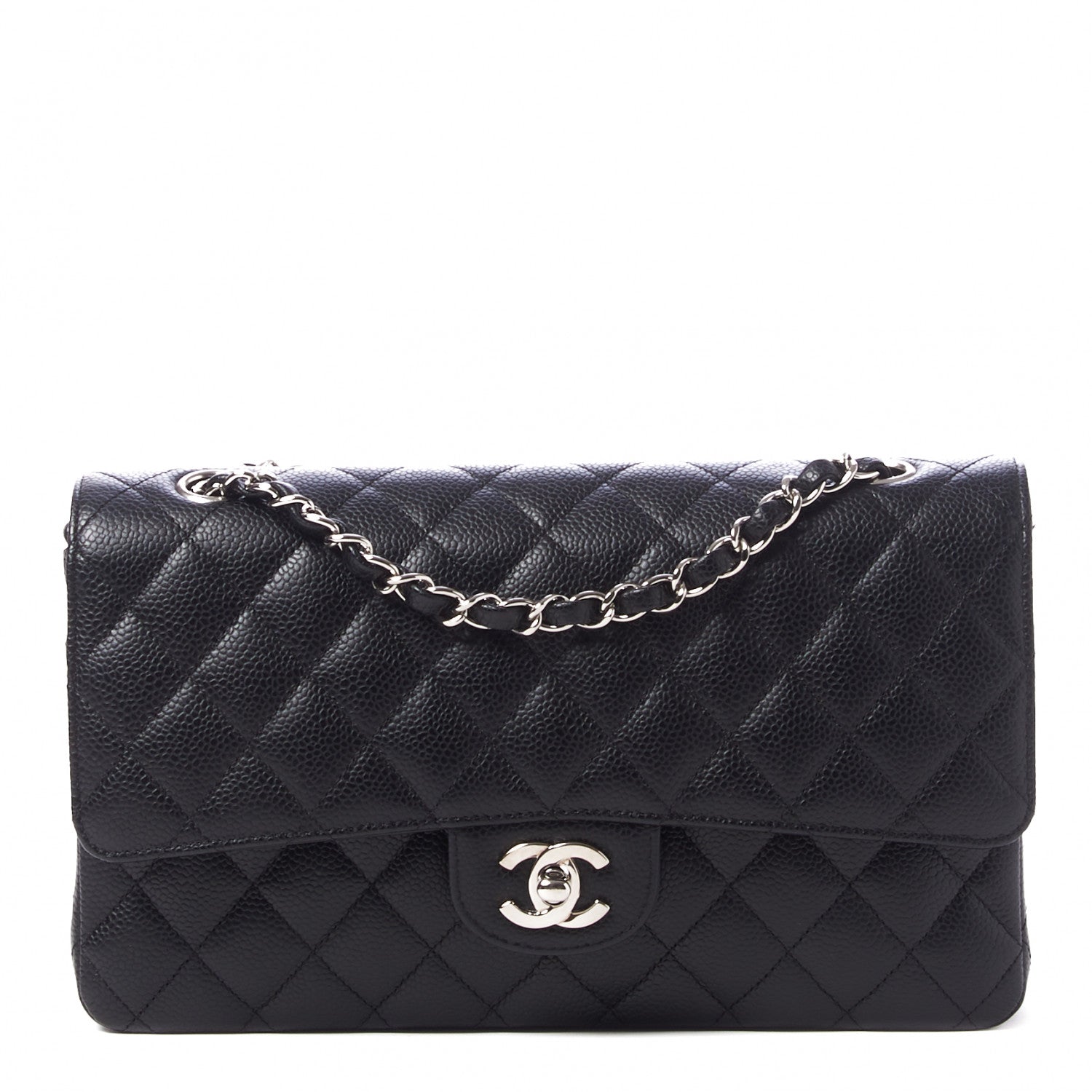 Chanel Caviar Quilted Medium Double Flap Black 1 of 10