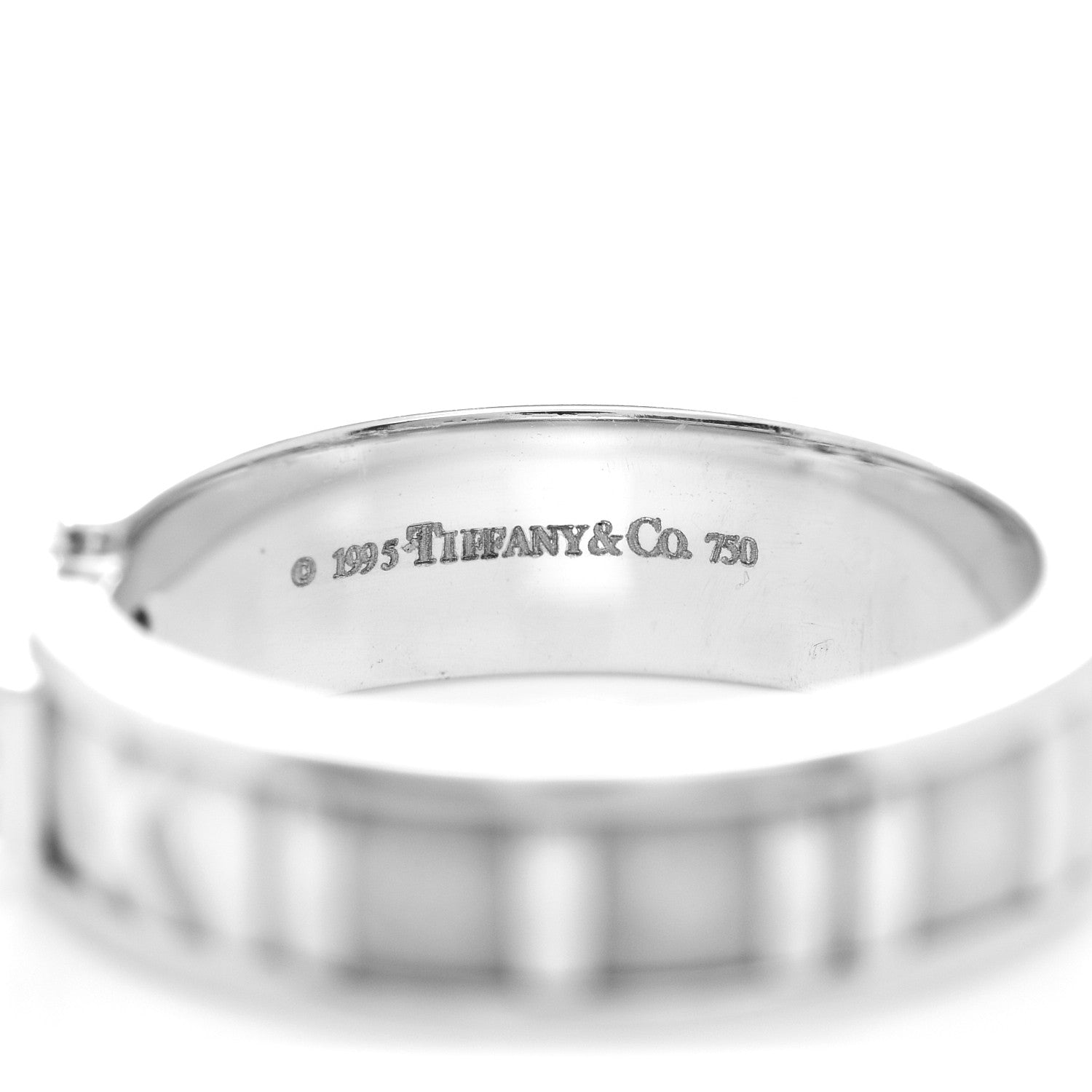 Tiffany 18K White Gold Diamond Atlas Ring 52 6 4 of 5