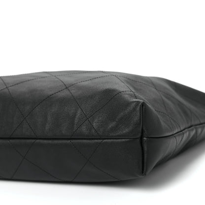 Chanel Calfskin Stitched Maxi Shopping Bag Black 8 of 8