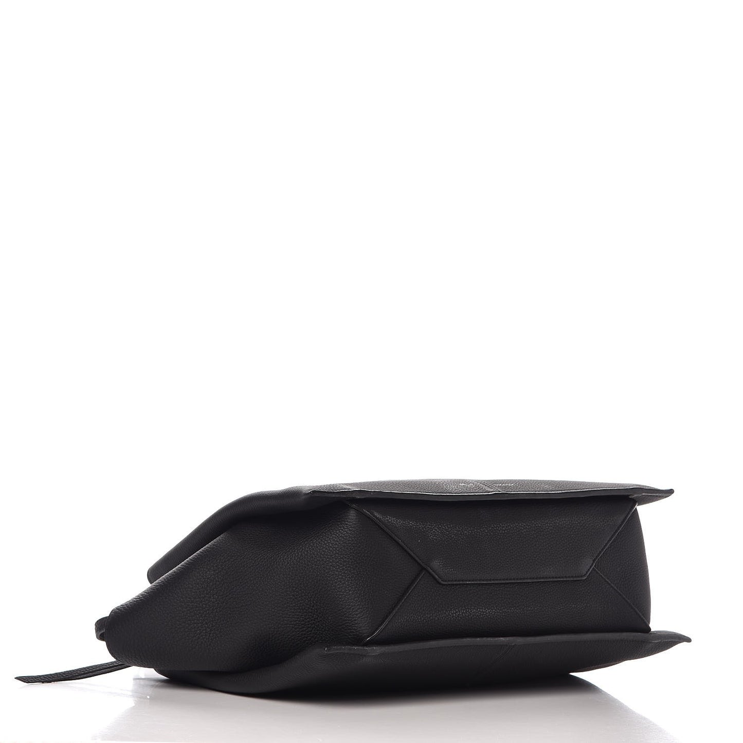 Baby Grained Calfskin Medium Tri-Fold Bag Black