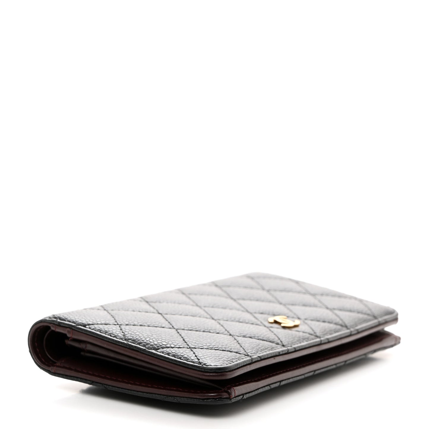 Caviar Quilted Yen Wallet Black