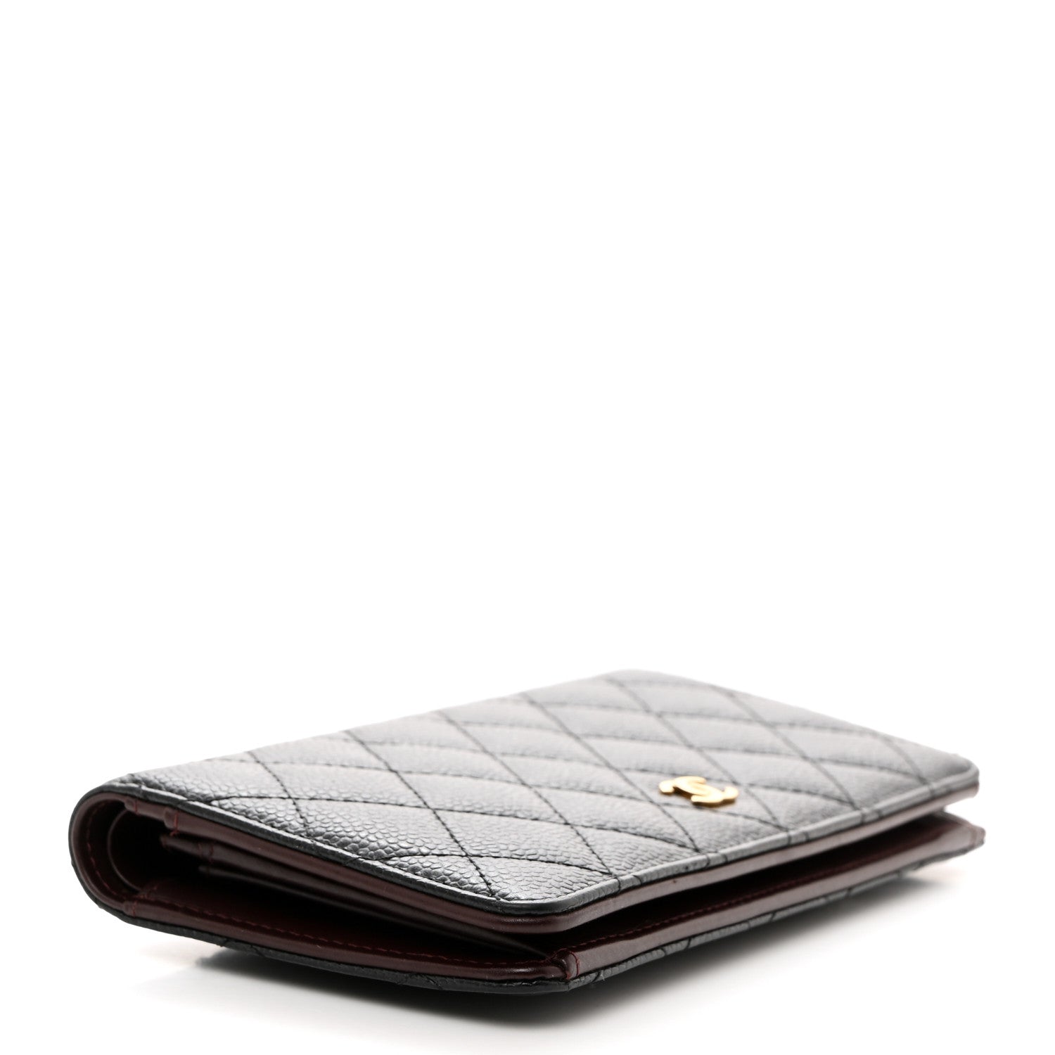 Chanel Caviar Quilted Yen Wallet Black 4 of 9