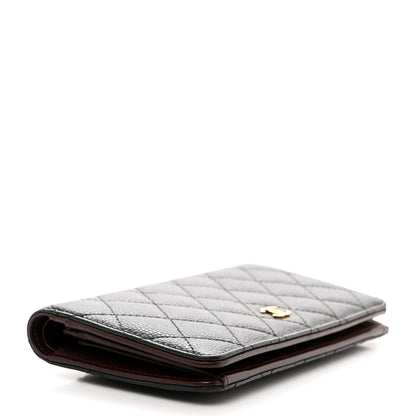 Chanel Caviar Quilted Yen Wallet Black 4 of 9