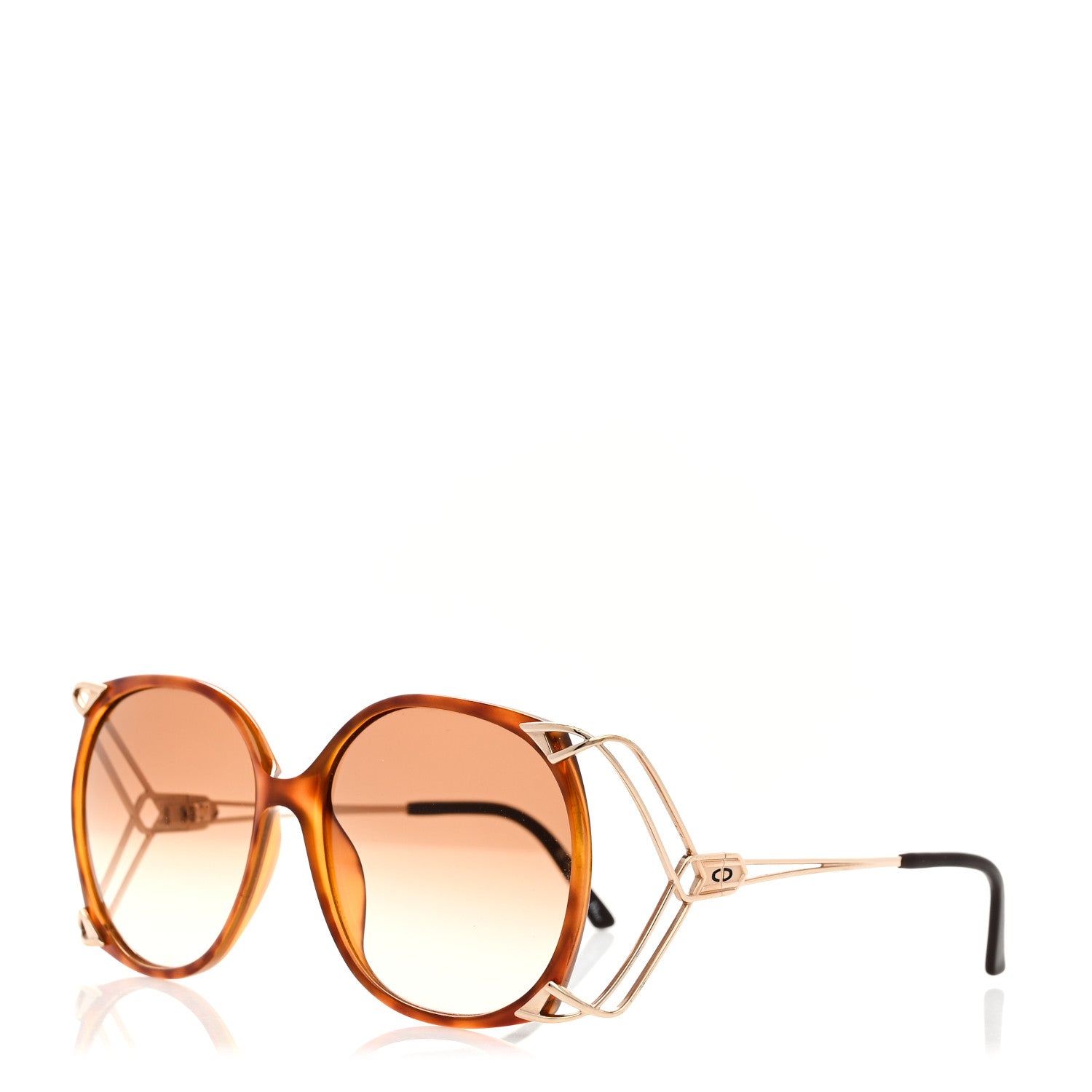 Christian Dior Acetate Metal 2616 Sunglasses Havana Gold 1 of 6