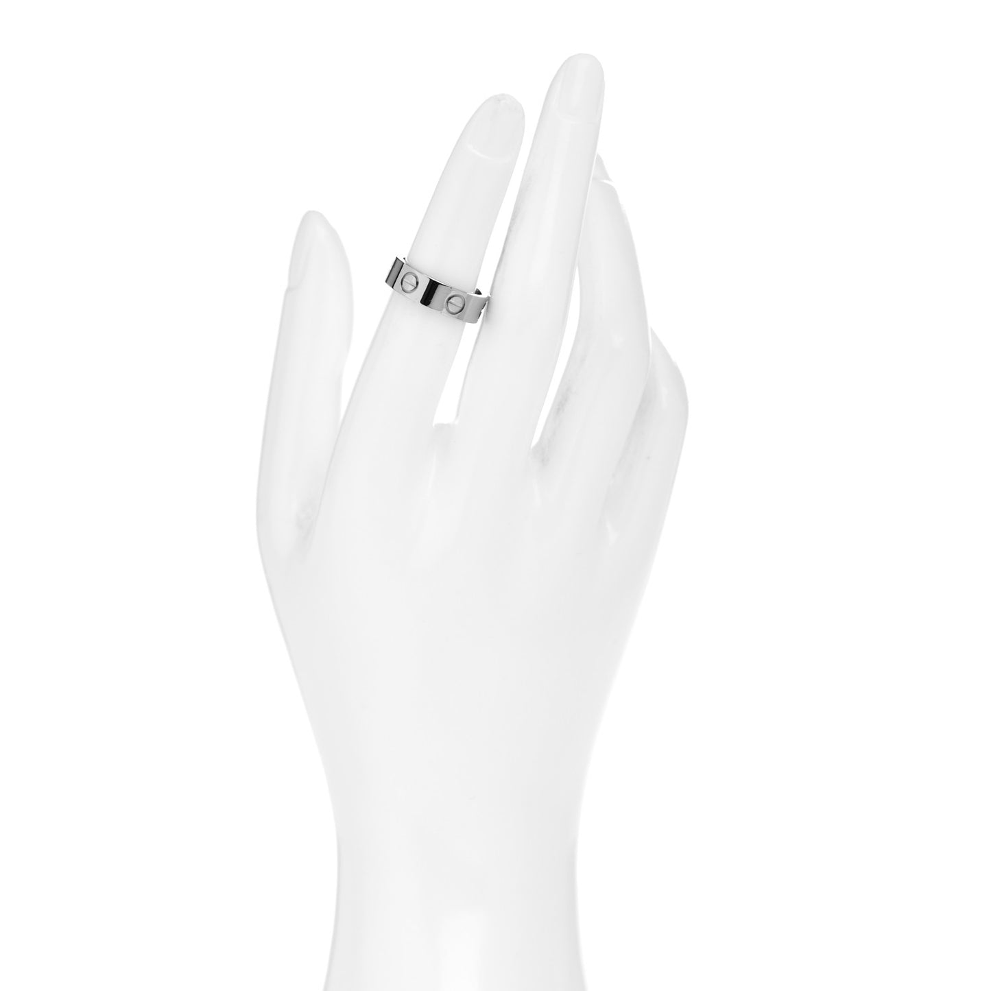 18K White Gold 5.5mm LOVE Ring 50 5.5