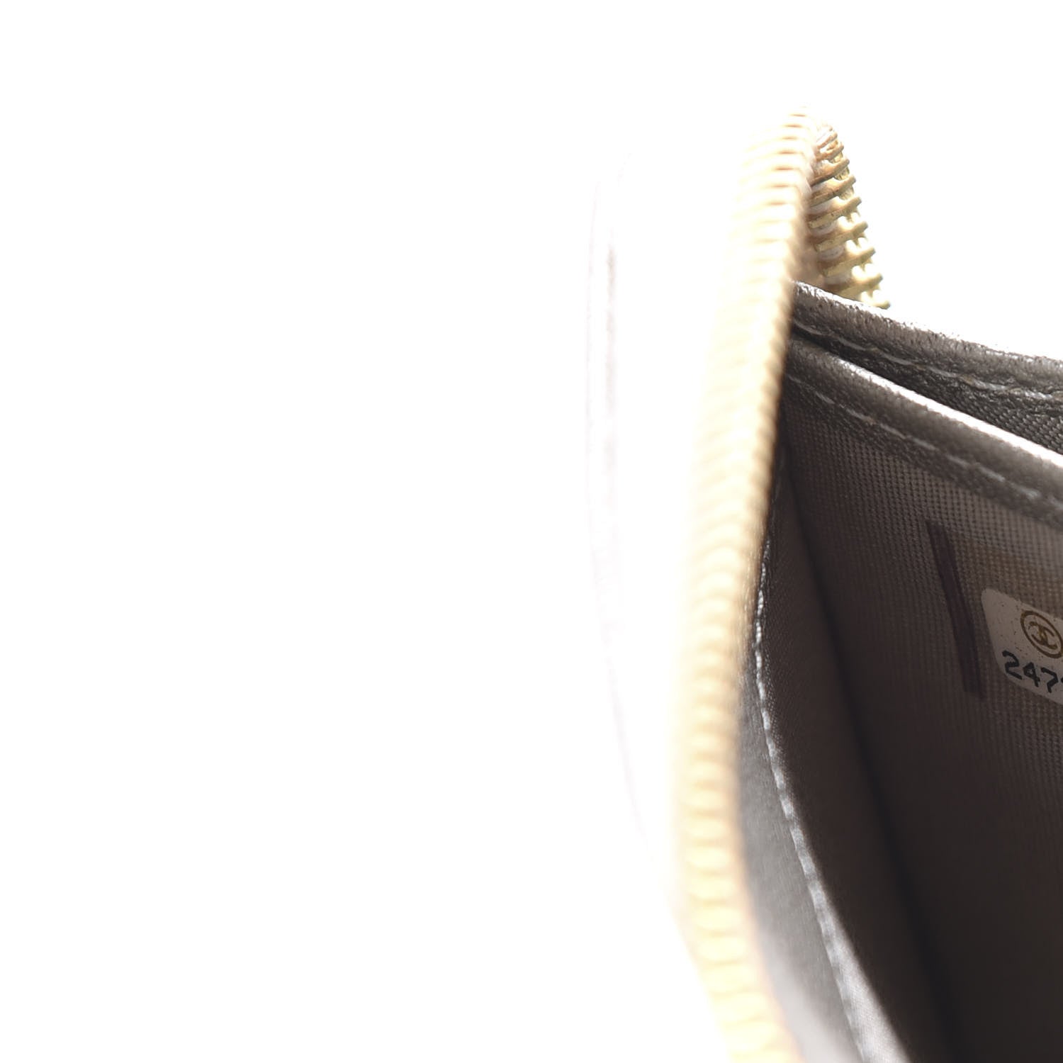 Chanel Metallic Sheepskin Quilted Mademoiselle Vintage Zip Around Wallet Light Gold 10 of 12