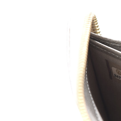 Chanel Metallic Sheepskin Quilted Mademoiselle Vintage Zip Around Wallet Light Gold 10 of 12