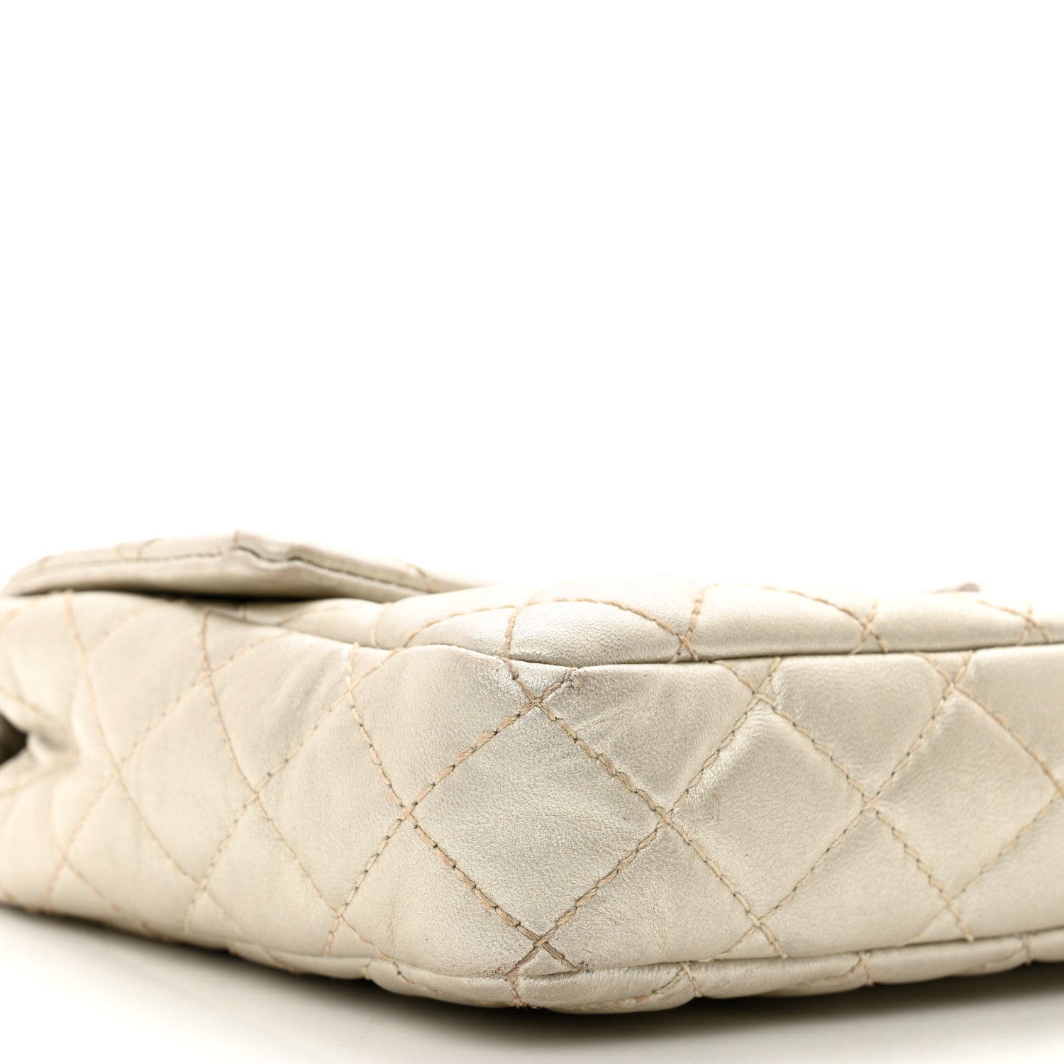 Chanel Metallic Lambskin Quilted Snake Chain 2.55 Reissue Flap Silver 9 of 11