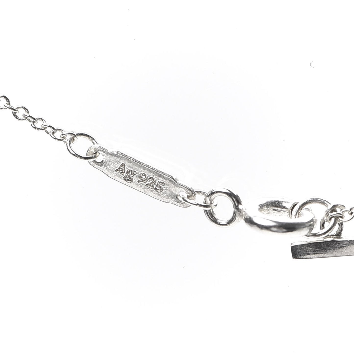 Sterling Silver Small T Smile Pendant Necklace