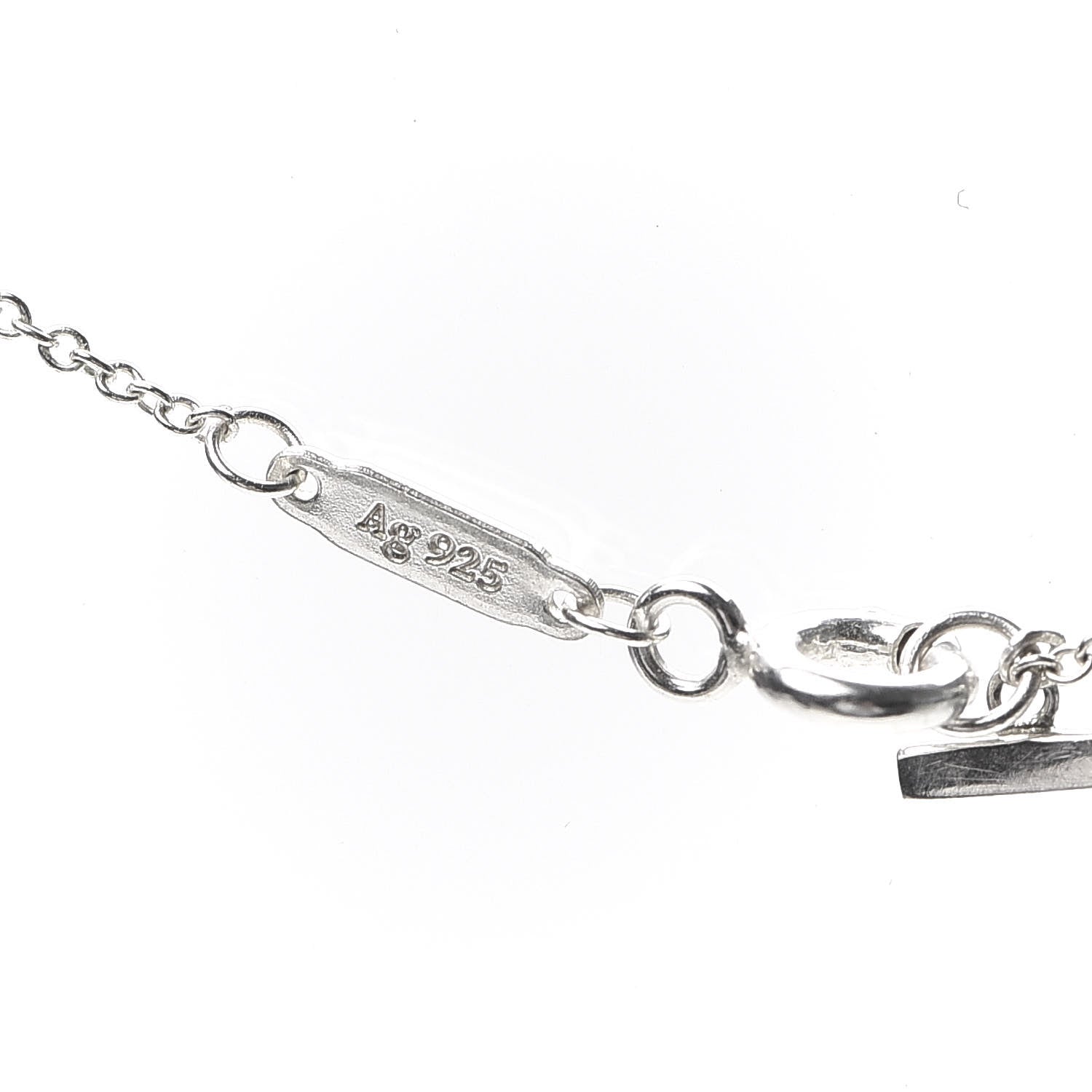 Tiffany Sterling Silver Small T Smile Pendant Necklace 5 of 6