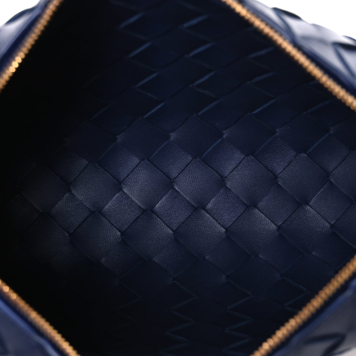 Nappa Intrecciato Mini Loop Camera Bag Blue