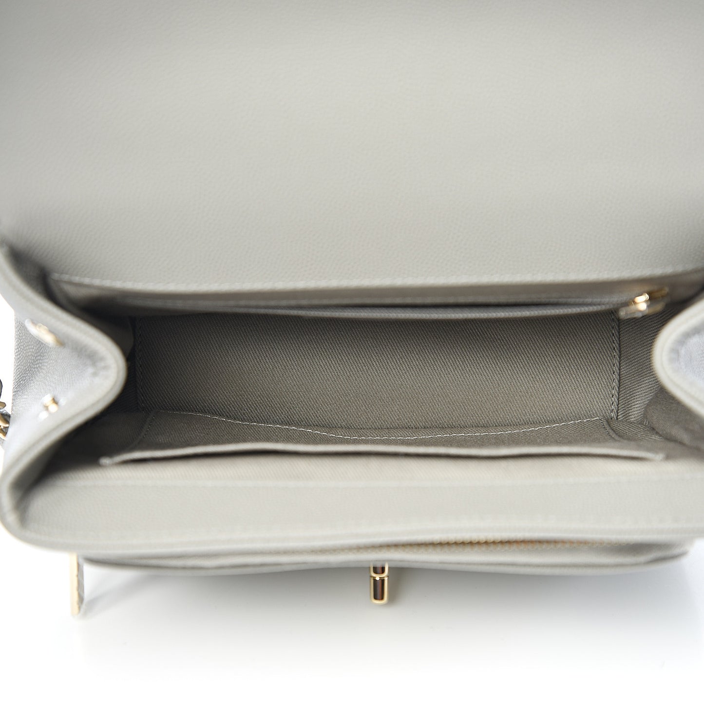 Caviar Quilted Medium Business Affinity Flap Grey