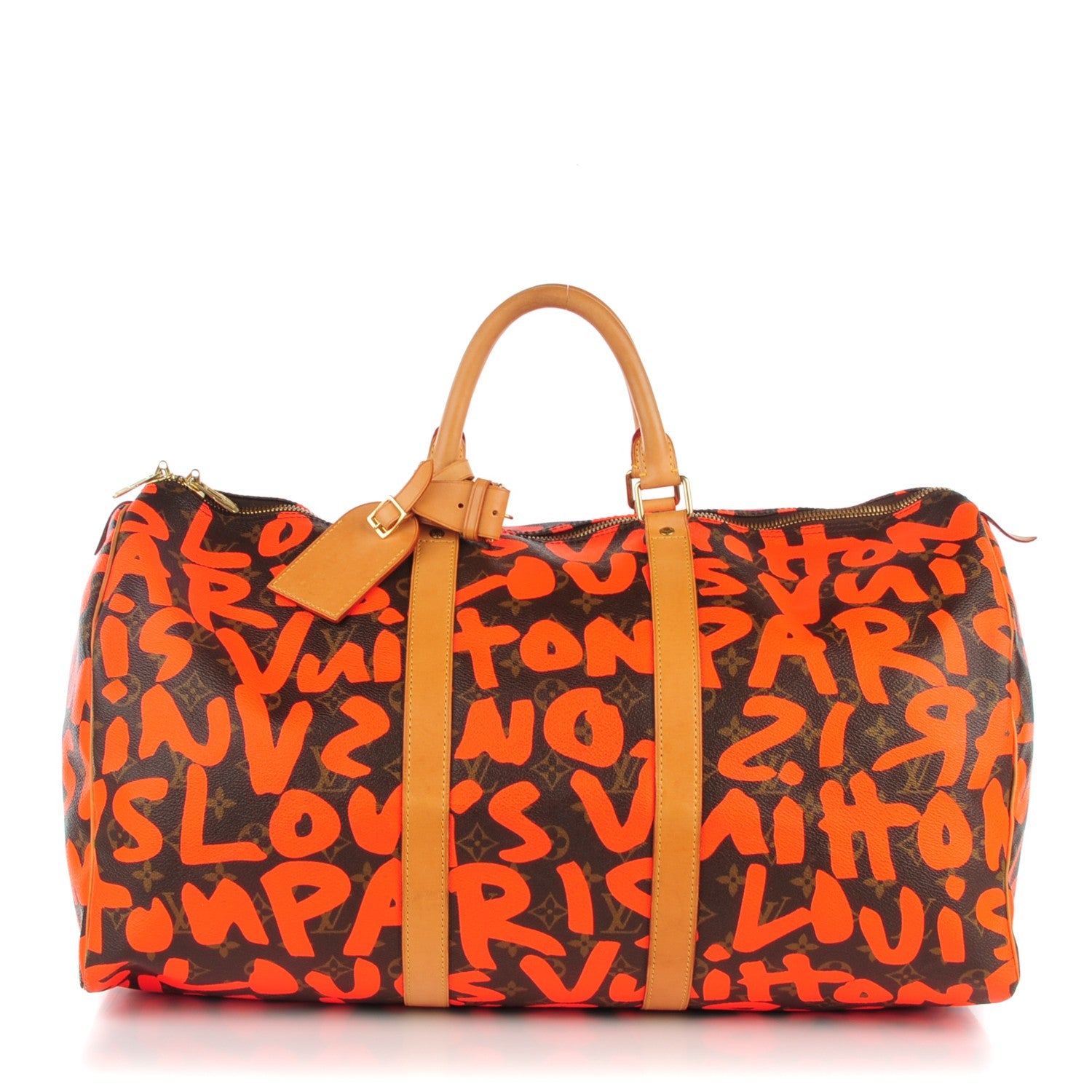Louis Vuitton Monogram Graffiti Keepall 50 Orange 1 of 9