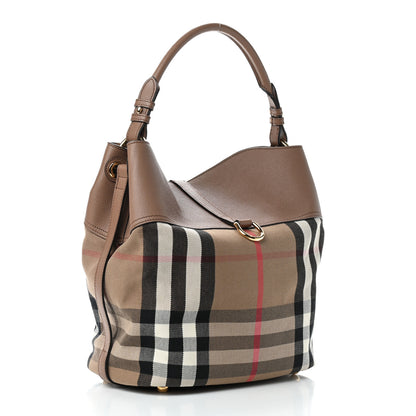 Burberry Grainy Calfskin House Check Medium Sycamore Dark Sand 3 of 12