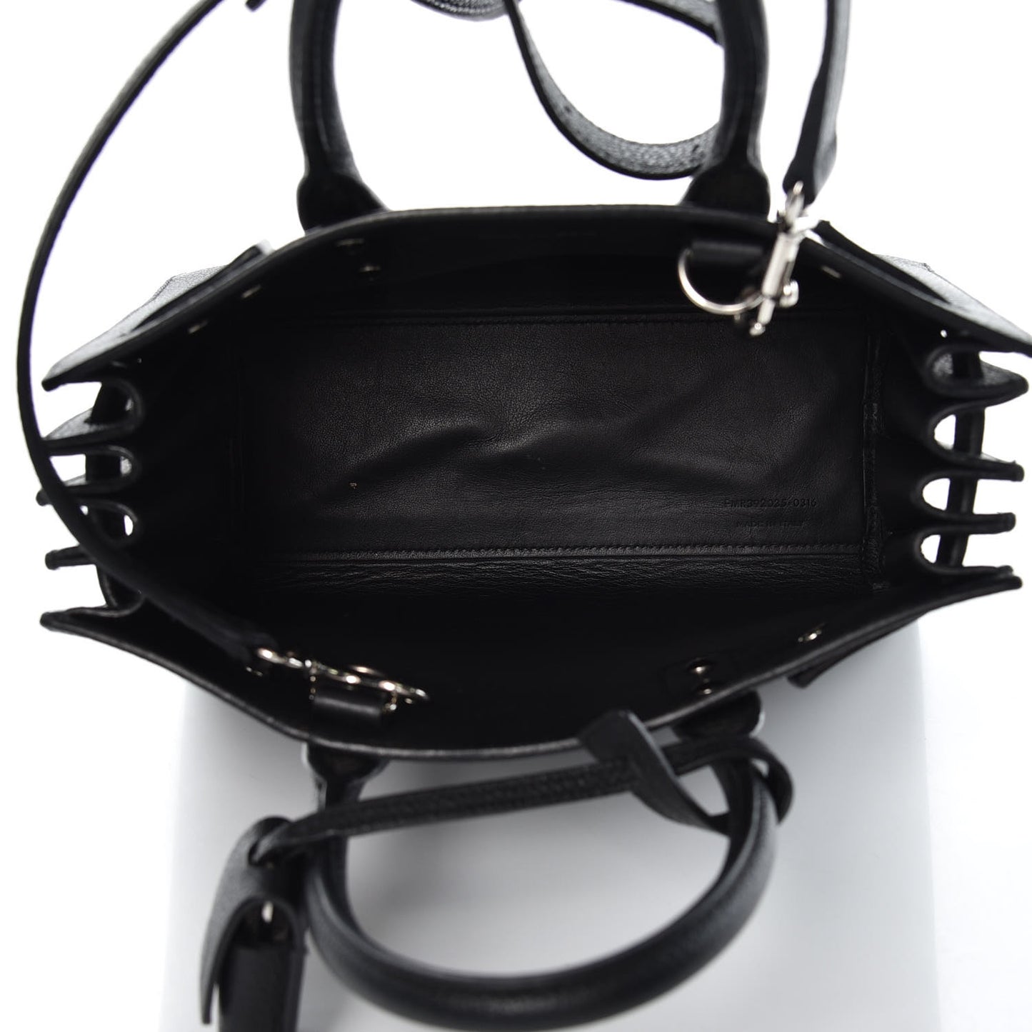 Grained Calfskin Nano Sac De Jour Black