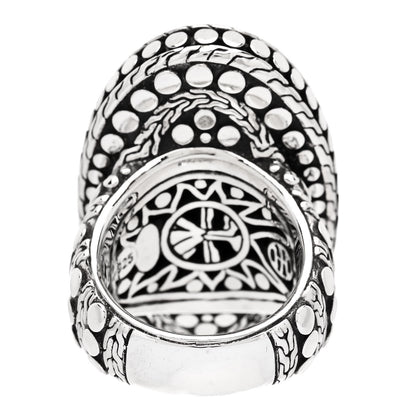 John Hardy Sterling Silver Dot Oval Ring 54 7 4 of 6