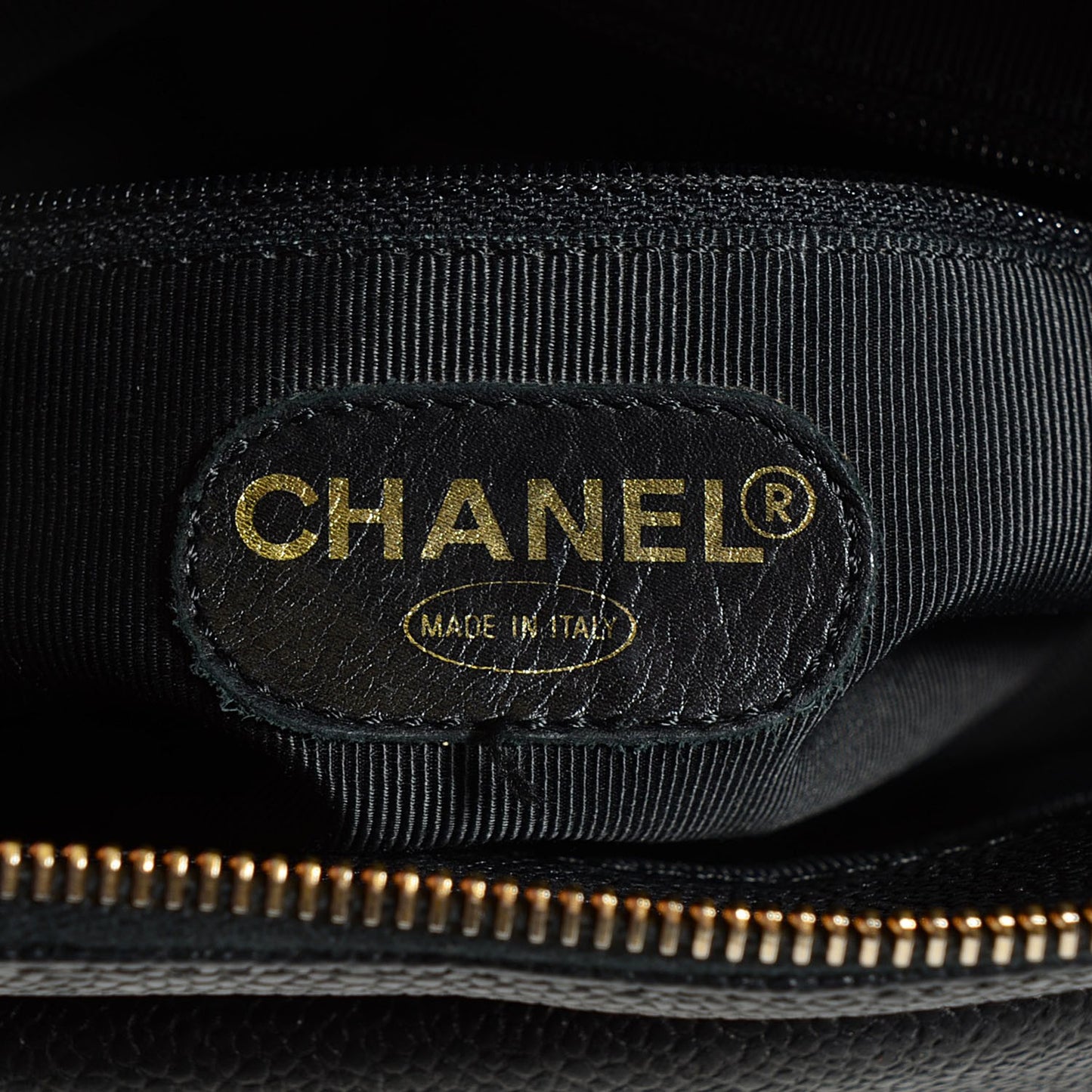 Caviar Flap Shoulder Bag Black