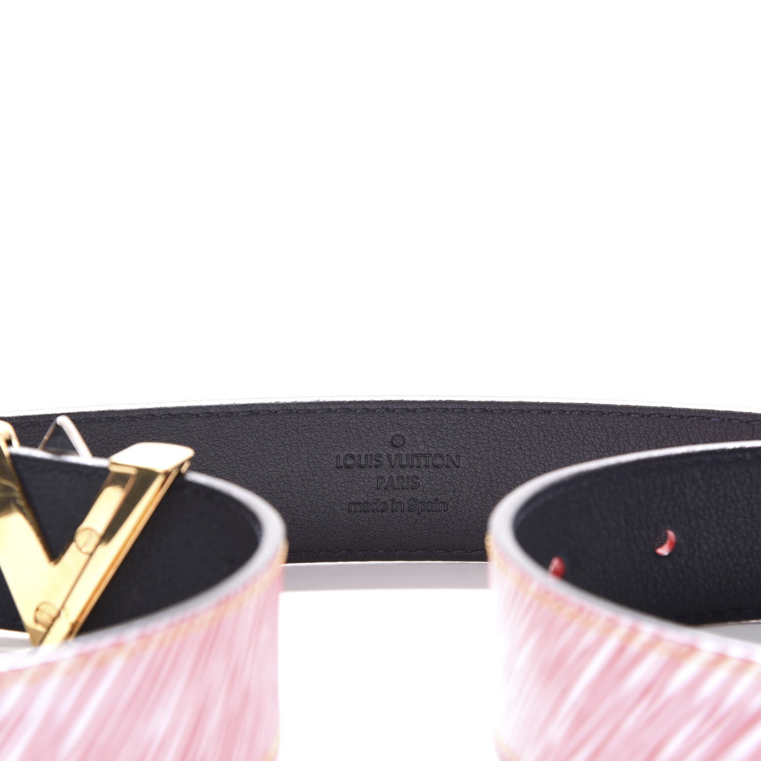 Louis Vuitton Epi 30mm LV Twist Belt 85 34 Denim Red 5 of 7