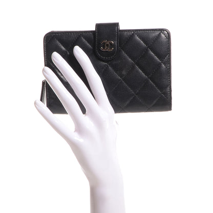 Chanel Lambskin L-Zip Pocket Wallet Black 2 of 8