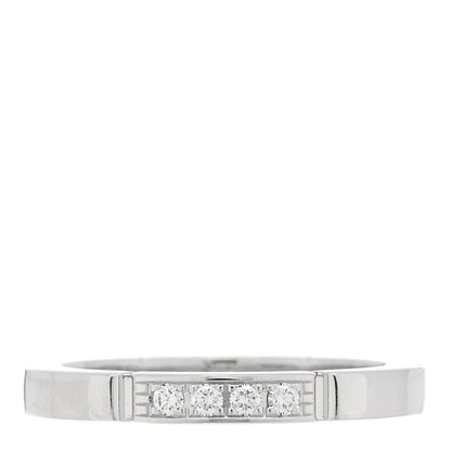 Cartier 18K White Gold Diamond Maillon Panthere Wedding Band Ring 49 5 1 of 4
