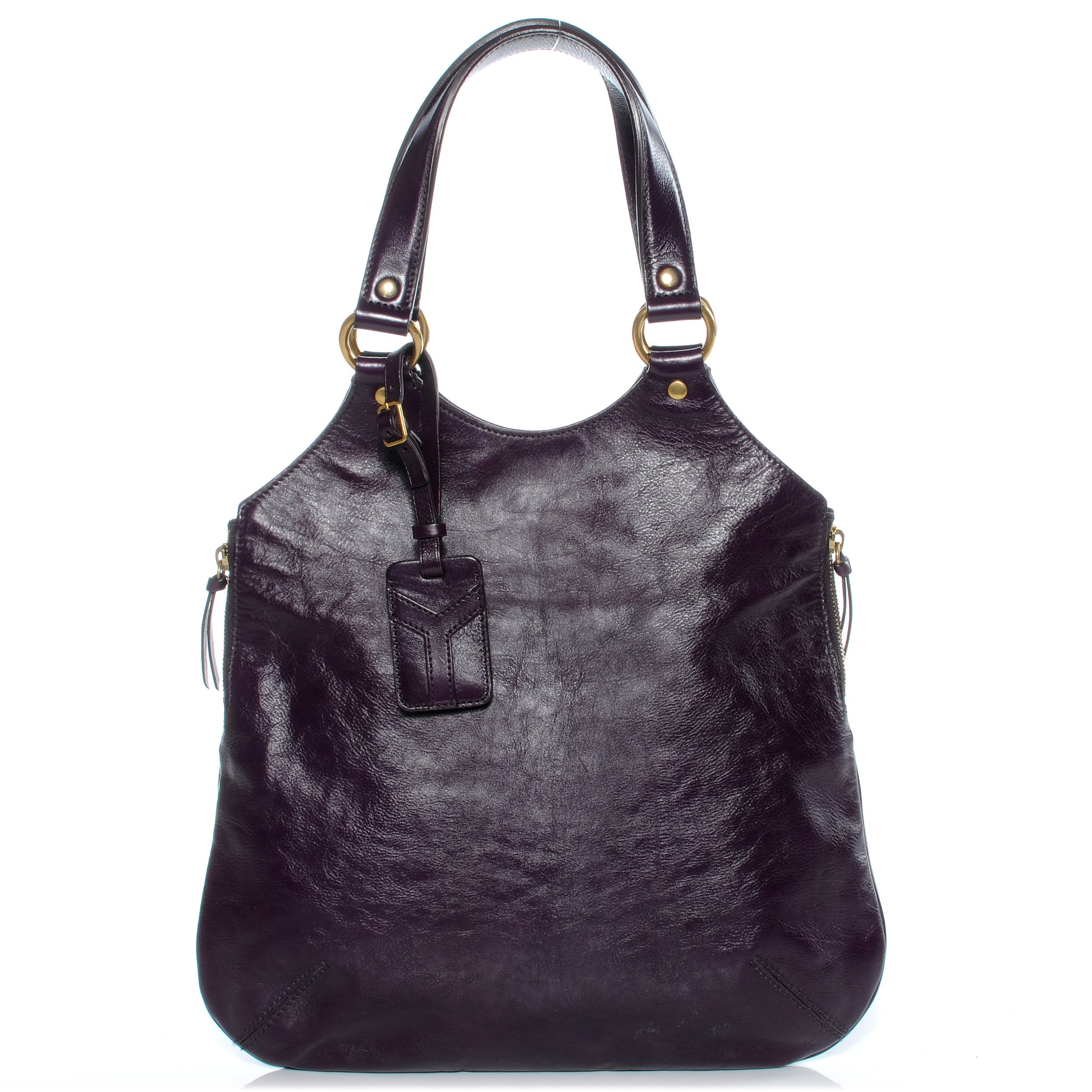 Saint Laurent Leather Tribute Tote Purple 1 of 7