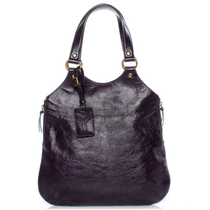 Saint Laurent Leather Tribute Tote Purple 1 of 7