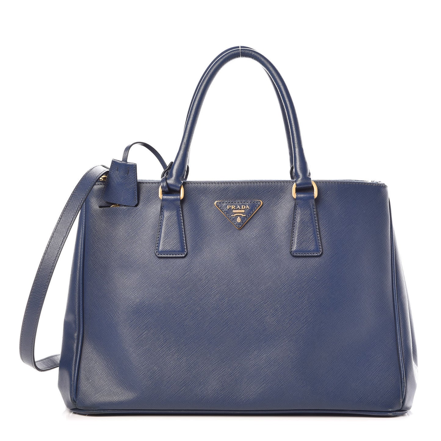 Saffiano Medium Galleria Double Zip Tote Bluette