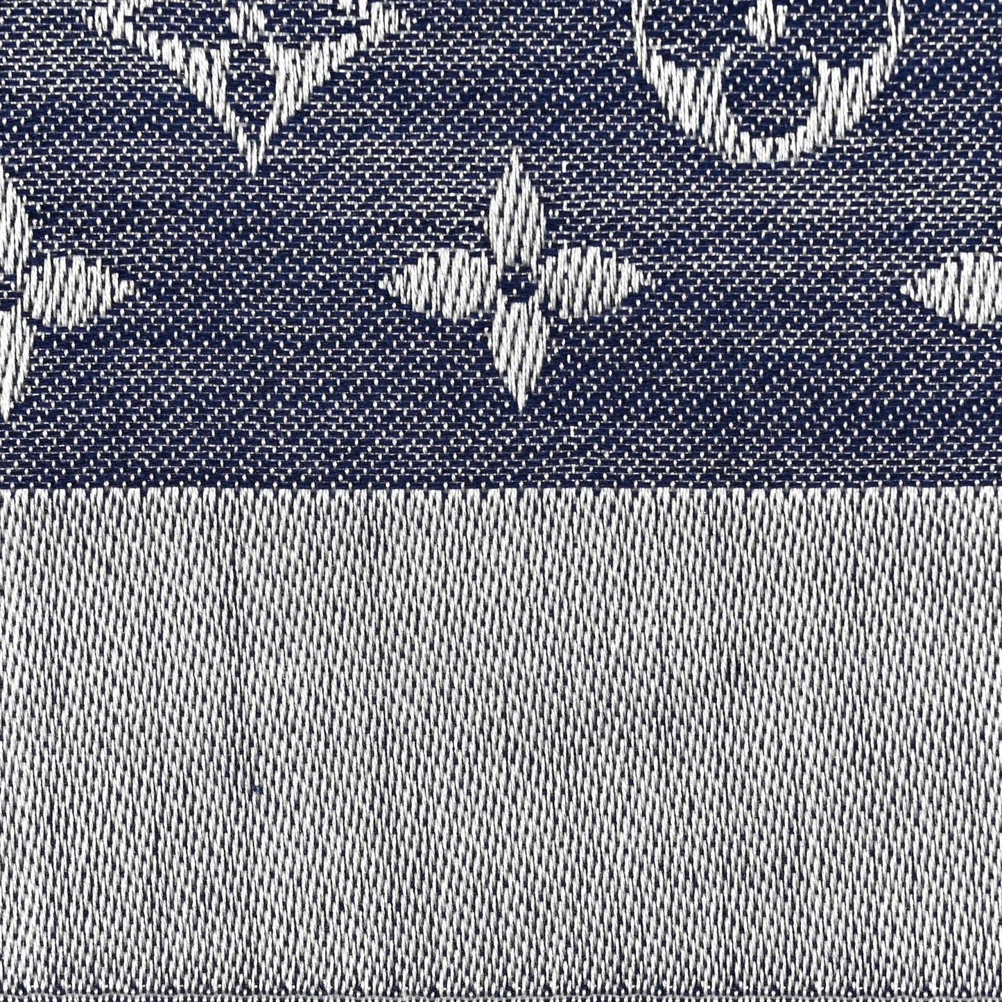 Silk Wool Monogram Denim Shawl Blue