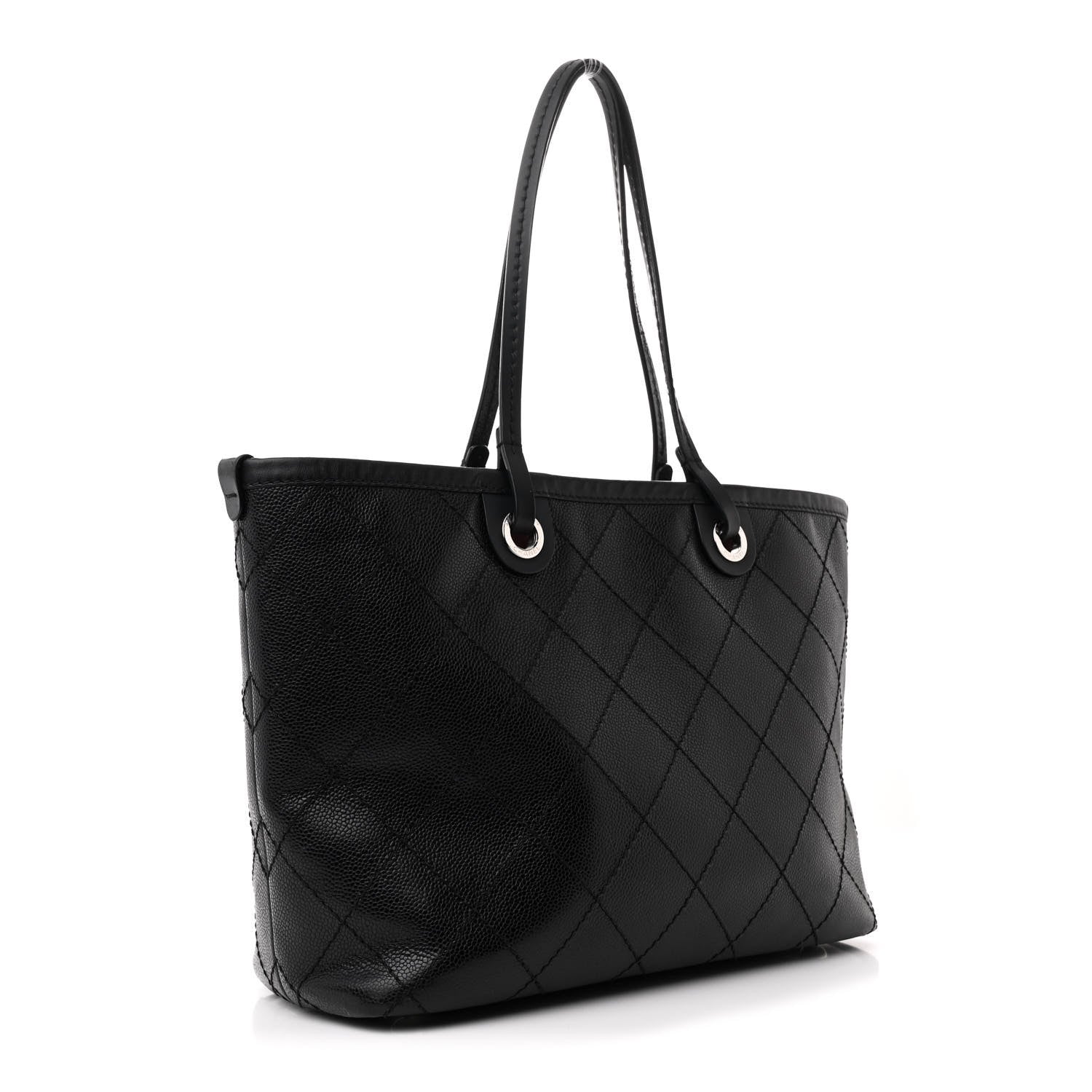 Chanel Grained Calfskin Shopping Fever Tote Black 4 of 15