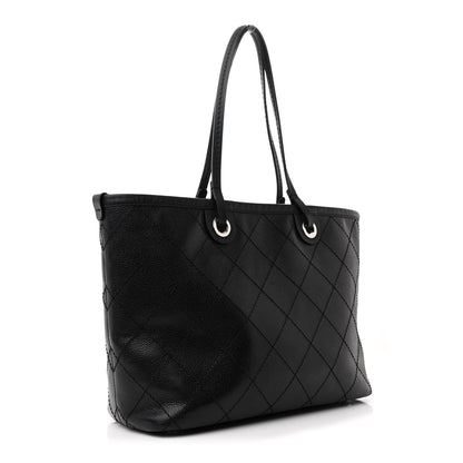 Chanel Grained Calfskin Shopping Fever Tote Black 4 of 15